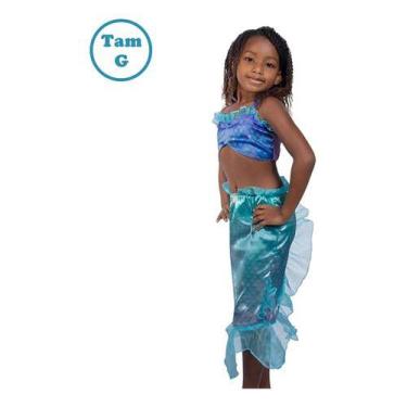 Imagem de Fantasia Infantil Disney A Pequena Sereia Ariel Tamanho G - Novabrink 