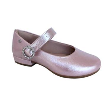 Imagem de Sapato Infantil Menina Pampili Lana Festa Clássico Com Salto, 25, Rosa
