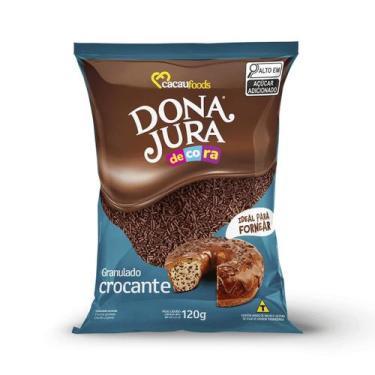 Imagem de Granulado Crocante Decorativo Bolos Doces Chocolate 120g Dona Jura - C