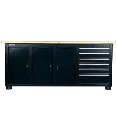 Imagem de Bancada fechada com 6 gavetas e 3 portas - RLL-214 (Preto) - Rotterman