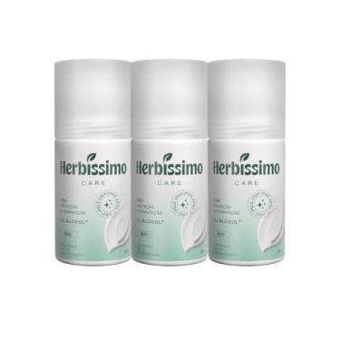 Imagem de Kit Desodorante Antitranspirante Roll-On Herbíssimo Neutro 50Ml - 3 un