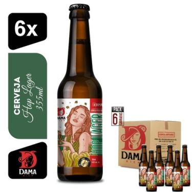 Imagem de Cerveja Hop Lager Dama Bier 355ml Kit 6 unidades