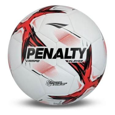 Imagem de Bola Futebol Penalty Player Campo Adulto Original, Branco vermelho