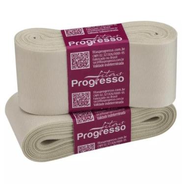 Imagem de Fita de Gorgurão Progresso 50mm Nº12 c/ 10 Metros Palha