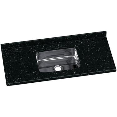 Imagem de Pia para Cozinha em Mármore Sintético com Cuba em Aço Inox 120CMX55CM 