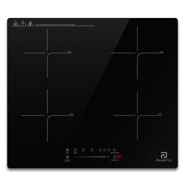 Imagem de Cooktop Indução 4 Bocas PandaPlus 7000W Turbo Preto 220V Vitrocerâmico