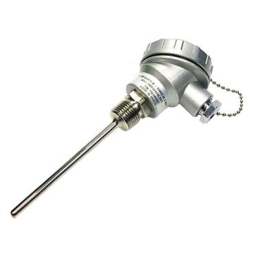 Imagem de Sensor de Temperatura Quali PT100 3 Fios Inox Haste Rosca 1-2 BSP 0-300 graus C Bivolt Cabeçote Pequeno