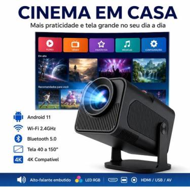 Imagem de Projetor HY320 Portátil Bivolt 110/220V Android 11 HDMI USB