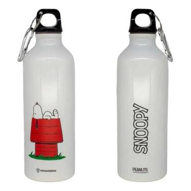 Imagem de Garrafa Alumínio C/ Mosquetão 500ml Snoopy