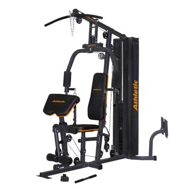 Imagem de Estação de Musculação 150kg Athletic Power 520M 45 Exercícios Uso Residencial-Comercial Cinza