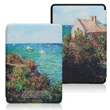 Imagem de CCOO Capa para todos os novos Kindle Basic 10ª geração lançado em 2019, capa de poliuretano premium com hibernar e despertar automáticos