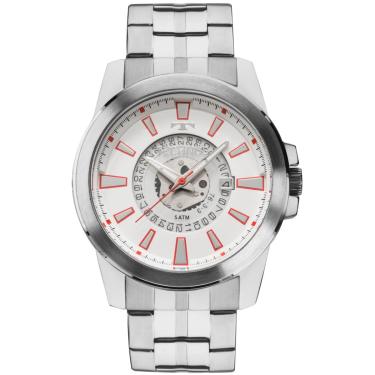 Imagem de Relógio Masculino Technos 2117LAH/1B Pulseira Aço Prata