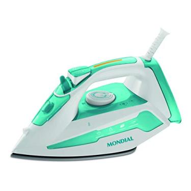 Imagem de Ferro a Vapor Mondial, Turbo Steam, Base de Diamante, 220V, 1200W, Azul/Branco - F-45