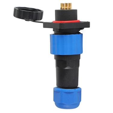 Imagem de Soquete de plugue à prova d'água, conector de alimentação quadrado M16x1,5mm Contatos de cobre SP16 Boa vedação para equipamentos eletrônicos(9 núcleos (250 V 5 A))