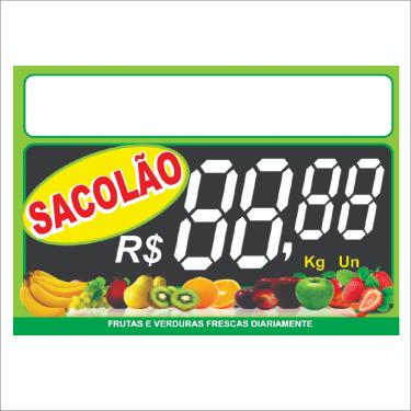 Imagem de Cartaz Oferta sacolão peq Supermercado Duplex 20 und