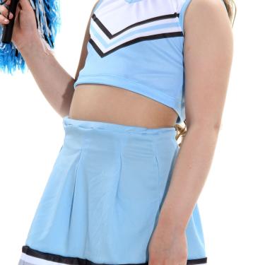 Imagem de Fantasia Cheer Leaders Azul - Lider de Torcida - Carnaval  GG