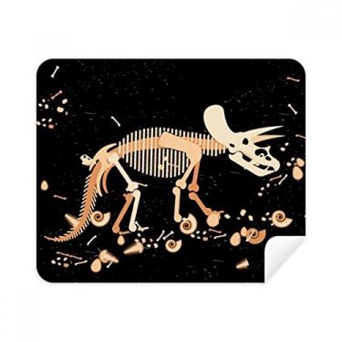 Imagem de Bones Bone Pano de Limpeza Miniatura Dinossauro Limpador de Tela 2 Peças Tecido de Camurça