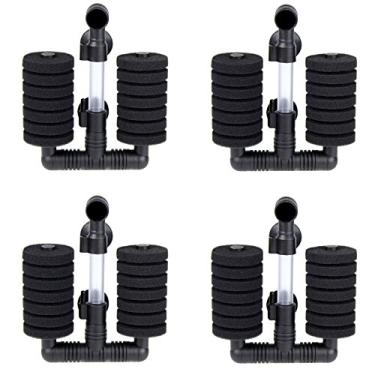 Imagem de AQUANEAT Filtro Esponja Biológico Duplo para Fry Betta Shrimp Nano Aquário Peixe Tanque 10 galõesAQUANEAT S, 4 pack A008x4