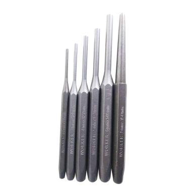 Imagem de Kit Jogo Saca Pinos Paralelos E Punção De Centro 6 Peças - Worker