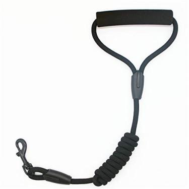 Imagem de HIOD Coleira para cachorro corrida trem para cães grandes pequenos animais de estimação Guias para cães Coleira corda Nylon Tenacidade, preto, P