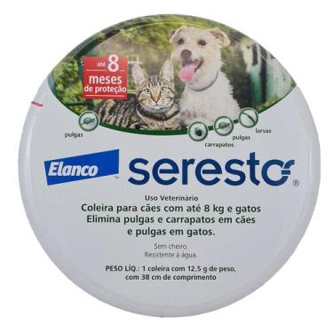 Imagem de Coleira Seresto Cães Até 8Kg 38cm Elanco - Bayer