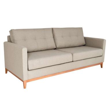 Imagem de sofá 3 lugares carlo veludo bege e  220 cm