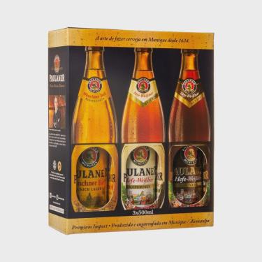 Imagem de Cerveja paulaner kit dunkel + weissbier + munchner 500ML