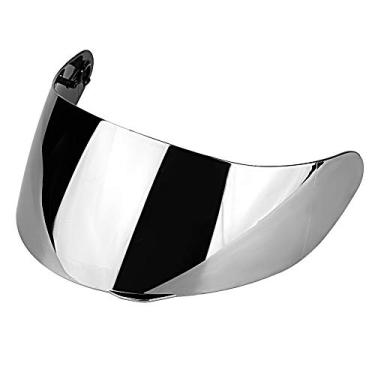 Imagem de Viseira de lente de capacete de motocicleta, viseira de capacete de proteção contra vento viseira de rosto completo para agv k1 k3 sv k5 k5-s (prata)