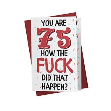 Imagem de Cartões de aniversário de 75 anos ofensivos engraçados para mulheres ou homens – para amigos, família, amante, etc. – Cartões de aniversário ofensivos engraçados de 75 anos – Cartões de aniversário ofensivos engraçados perfeitos para aniversário de 75 anos