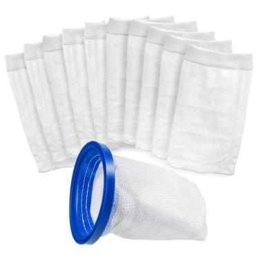 Imagem de Alocs Saco de filtro reutilizável para aspirador de piscina com 10 pacotes de sacos de filtro de malha ultrafina para piscina Blaster Water Tech Max & Catfish Ultra Pool Vacuum Sand & Silt Cleaner Filter