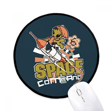 Imagem de DIYthinker Universo e alienígena Spacewalk Mouse Pad desktop escritório tapete redondo para computador