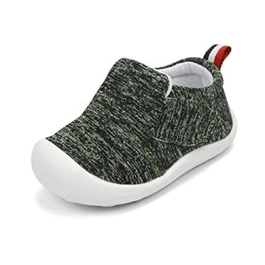 Imagem de OAISNIT Tênis para bebês meninos e meninas antiderrapante, leve, macio, infantil, primeiros passos, para caminhada, corrida, A-green, 4.5 Toddler