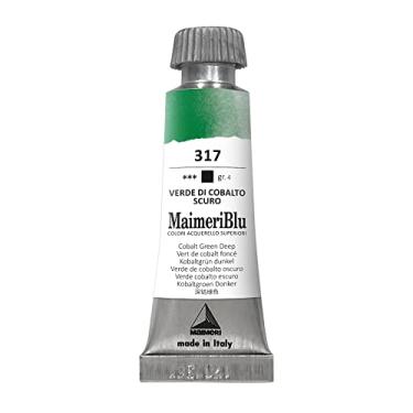 Imagem de MAIMERI BLU Tinta Aquarela Profissional Bisnaga 12ml, Verde Cobalto Escuro