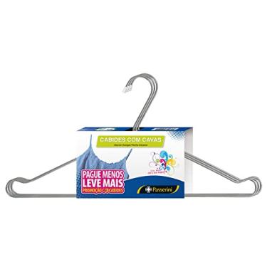 Imagem de Cabide Tintureiro com Cava Cromado Organização Roupa Armario - Kit com 03 unidades