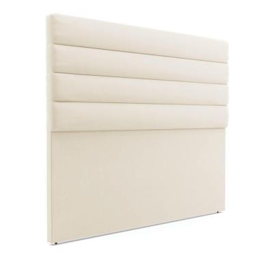 Imagem de Cabeceira Para Cama Box King 190 Cm Veludo Bege