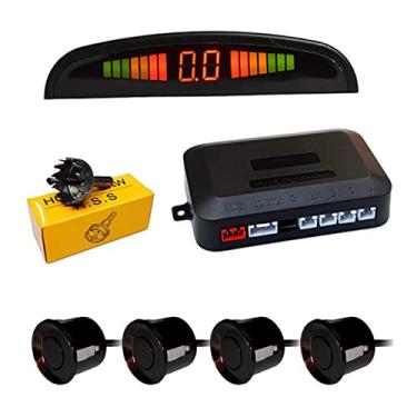 Imagem de Sensor de estacionamento de carro, sistema de radar de ré traseiro com 4 sensores, alarme de LED sem fio, reverso de reserva, 5 cores