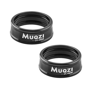 Imagem de Colaxi Anéis de travamento de guiador de bicicleta 2 peças Anéis de fixação de guiador de bicicleta dobráveis Substituição leve à prova d'água Anéis de, Preto 25,4 mm