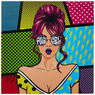 Imagem de Arte Maníacos Quadro Decorativo tipo Placa PWR GRL Pop Art - 65x46cm