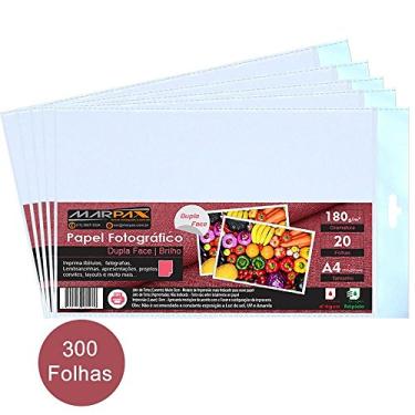 Imagem de Papel Fotográfico Dupla Face 180g A4 210x297 Marpax 300Fls