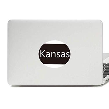 Imagem de Adesivo de notebook com emblema de vinil Kansas America USA Mapa dos EUA