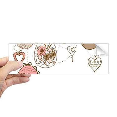 Imagem de DIYthinker Adesivo de para-choque retangular de ovo colorido para pendurar na Páscoa Religião