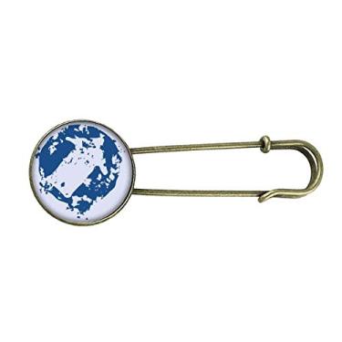 Imagem de Broche de metal retrô com design simples de flecha com estampa de ilustração redonda