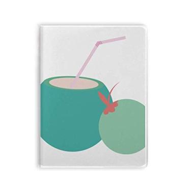 Imagem de Caderno de ilustração de arte de suco de coco da Tailândia, capa de goma