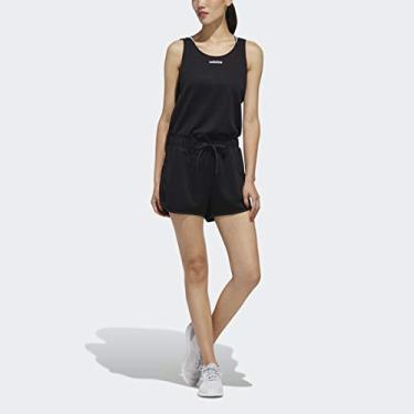 Imagem de adidas Macacão feminino preto/branco GG