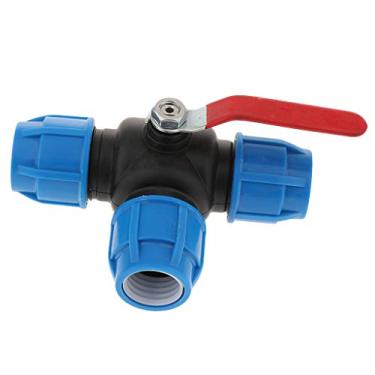 Imagem de Baoblaze Empurre Os Encaixes com Empuxo Pneumático Da Do T Do Válvula para PPR/PE/PVC, Núcleo de aço de 32mm