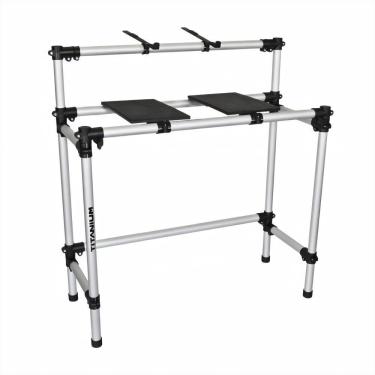 Imagem de Suporte Profissional DJs Titanium Racks RDJ Case Bandeja Para CDJs e Mixer Na Case + Suporte Para Notebook