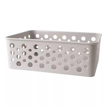 Imagem de Cesto Caixa Organizadora Multiuso Rattan Armário Cozinha Despensa Banheiro Livros Pequena 19 x13,8 x 6,5cm