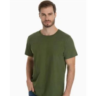 Imagem de Camiseta Masculina De Algodão Premium Verde Militar - Mirante