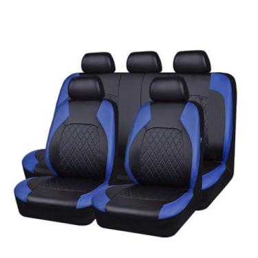 Imagem de Conjunto completo de 9 peças de capas de assento de carro para Peugeot 301 2012 2013 2014 2015 2016 2017 2018 2019 2020 2021 2022 2023, acessórios de proteção de almofada de assento respirável à prova d'água