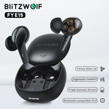 Imagem de [Triplo Dinâmico] BlitzWolf BW-FYE15 Fone de ouvido TWS compatível com bluetooth Fone de ouvido HiFi